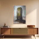 Ozymandias Art, moody art, coastal decor, wabi sabi art, rustic wall art, nautical decor, Framed Canvas Print, extra wide art