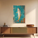 Vibrant Fish Painting Canvas Print Coastal Wall Art, Beach House Decor, Nautical Art, Ocean Inspired Artwork, Rustic Wall Decor