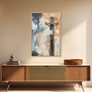 Rustic Telephone Pole Framed Canvas Print Industrial Wall Art, Urban Grunge Decor, Abstract Cityscape Painting, Modern Office Artwork