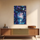 Dreamy Blue Feathers Canvas Print | Ethereal Surreal Art | Boho Bedroom Decor | Unique Abstract Painting | Cosmic Wall Art