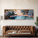 Exotic Palm Oasis Canvas Print Tropical Paradise Wall Art Boho Beach Decor Relaxing Home Accent Bedroom Living Room Gift