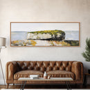 Coastal Rock Formation Canvas Print - Minimalist Seascape Wall Art, Neutral Home Decor, Nature Inspired Living Room Art,