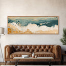 Abstract Ocean Waves Framed Canvas Print Coastal Wall Art, Beach House Decor, Modern Seascape, Large Wall Art, Minimalist Art