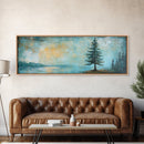 Solitary Tree, Abstract Nature, Textured Painting, Framed Canvas Print, Rustic Wall Art, Cozy Cabin Decor, Office Wall Decor