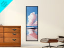 Coastal Clouds, Beach Landscape, Ocean Wall Art, Canvas Print, Blue Sky, Minimalist Home Decor, Living Room Art, Nautical Aesthetic