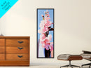 Pink Flowers, Botanical, Blooming Art, Nature Wall Art, Feminine Decor, Modern Floral Painting, Bedroom Aesthetic, Canvas Print