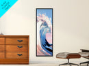 Ocean Wave, Abstract Seascape, Framed Canvas Print, Coastal Aesthetic, Modern Minimalist, Living Room Decor, Nautical Wall Art
