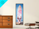 Surfboard Art, Beach Wall Decor, Coastal Living Print, Modern Summer Art, Minimalist Style, Framed Canvas Print, Ocean Lover Gift