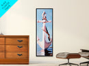 Nautical Anchor, Coastal Decor, Blue and Pink Art, Framed Canvas Print, Modern Minimalist, Ocean Wall Art, Beach House Decor