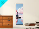Sunset Beach Reflection, Dreamy Ocean Scene, Coastal Wall Art, Framed Canvas Print, Tranquil Landscape, Minimalist Home Decor