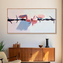 Hands on Barbed Wire, Surreal Art, Emotional Aesthetic, Modern Symbolism, Thought-Provoking Decor, Contemporary Wall Art, Canvas Print