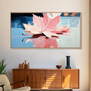 Autumn Leaf, Nature Reflection, Fall Inspired Art, Framed Canvas Print, Cozy Seasonal Wall Decor, Warm Toned Home Aesthetic