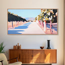 Vineyard Path, Rustic Landscape Print, Dining Room Wall Art, Framed Canvas Print, Nature Painting, Farmhouse Decor, Autumn Art