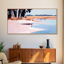 Marsh Landscape, Seaside Escape, Nature Painting, Calm Aesthetic, Framed Canvas Print, Coastal Wall Art, Living Room Decor, Fall Landscape