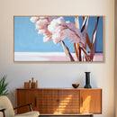 Pampas Grass, Boho, Minimalist, Framed Canvas Print, Neutral Home Decor, Nature-Inspired, Bedroom Wall Art, Coastal Chic Accent