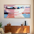 Reflections, Modern Bowl, Kitchen Wall Art, Minimalist Still Life, Pink Aesthetic, Framed Canvas Print, Abstract Home Decor, Pastel Art