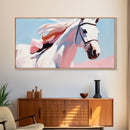 Wild Horse, Equestrian Art, Western Decor, Boho Wall Art, Pastel Painting, Framed Canvas Print, Bedroom Art, Farmhouse Aesthetic