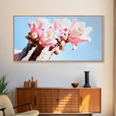 Cactus Blooms, Floral Desert Art, Southwest Boho Print, Nature Botanical Art, Soft Pastel Aesthetic, Framed Canvas Print, Bedroom or Office