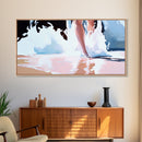 Splashing Waves, Water Reflections, Summer Art, Canvas Print, Beach Wall Decor, Coastal Home Art, Living Room Painting, Blue Seascape