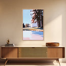 Autumn Tree, Tranquil Landscape Painting, Nature Retreat Art, Framed Canvas Print, Cozy Cabin Wall Decor, Fall Aesthetic