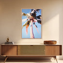Palm Tree, Tropical Paradise, Summer Beach Vibes, Coastal Living Art, Vacation Dream, Canvas Print, Boho Wall Decor, Relaxing Art