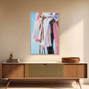Western Fashion, Cowboy Aesthetic, Rustic Boho Art, Pastel Tones, Modern Western Decor, Framed Canvas Print, Bedroom or Living Room