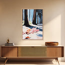 Autumn Forest, Fall Leaves, Cozy Aesthetic, Seasonal Art, Rustic Decor, Warm Tones, Nature Painting, Canvas Print, Living Room Wall Art