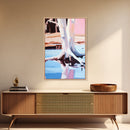 Tree Reflection, Nature Inspired Art, Framed Canvas Print, Minimalist Landscape, Tranquil Water Painting, Contemporary Home Decor