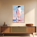 Seabird, Coastal Wildlife Art, Framed Canvas Print, Beach House Wall Decor, Nature Painting, Modern Home Aesthetic, Ocean Inspired