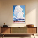 Storm Clouds, Dramatic Sky Art, Framed Canvas Print, Landscape Decor, Moody Weather Painting, Nature Artwork, Living Room Aesthetic