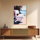 Lakeside Bench, Peaceful View, Serene Landscape, Impressionist Painting, Cozy Home Decor, Relaxing Art, Bedroom Wall Art, Canvas Print