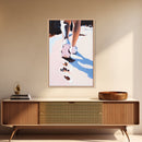 Walking on Sand, Beach Footsteps Art, Ocean Shoreline Print, Minimalist Home Decor, Framed Canvas Print, Modern Coastal Wall Art