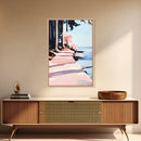 Tranquil Path, Coastal Trees, Lakeside Escape, Nature Inspired Art, Beach House Wall Decor, Minimalist Aesthetic, Canvas Print