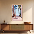 Lighthouse View, Nautical Wall Art, Beach House Decor, Ocean Scene Painting, Coastal Style, Framed Canvas Print, Bathroom Wall Art