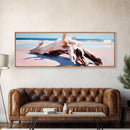 Driftwood, Ocean Waves, Canvas Print, Coastal Wall Art, Beach House Decor, Minimalist Seascape, Natural Tones, Boho Home Aesthetic