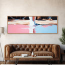 Pink Reflection, Abstract Art, Feminine Aesthetic, Soft Pastel Painting, Canvas Print, Minimalist Wall Art, Bedroom Wall Decor