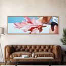 Autumn Leaf, Feminine Hand, Fall Tones, Framed Canvas Print, Cozy Wall Art, Minimalist Fall Decor, Neutral Aesthetic, Boho Art