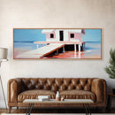 Elegant Silhouette, Romantic Wall Art, Feminine Aesthetic, Minimalist Art, Framed Canvas Print, Bedroom Decor, Soft Pastel Artwork