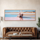 Desert Plant, southwestern wall art, arid landscape print, nature-inspired home decor, framed canvas print, boho aesthetic
