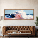 Sea Splash, Surf Art, Coastal Inspiration, Bold Waves, Canvas Print, Modern Ocean Art, Living Room Wall Art, Beach Theme Decor