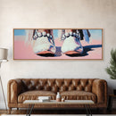 Bohemian Sandals, Chic Summer, Beach Vibes, Fashion Canvas Print, Bedroom Wall Art, Coastal Aesthetic, Trendy Boho Decor