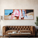 Women, Beach, Friendship, Canvas Print, Feminine Wall Art, Coastal Aesthetic, Summer Decor, Minimalist Art, Bedroom or Living Room Decor