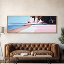 Shoreline, Ocean, Canvas Print, Coastal Aesthetic, Summer Art, Beach House Wall Art, Tranquil Nature Decor, Living Room Art