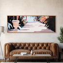 Palm Pathway, Tropical Landscape, Summer Art, Framed Canvas Print, Boho Wall Art, Relaxing Home Decor, Beach Vibes, Coastal Living