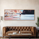 Desert River Scene, Canyon Artwork, Earthy Tones, Southwest Landscape, Minimalist Home Decor, Living Room Print, Canvas Print