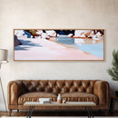 Riverbank Scene, Tranquil Water, Nature Landscape, Minimalist Water Reflection, Boho Earthy Decor, Relaxing Wall Art, Canvas Print