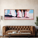Pink Boots, Country Style, Rustic Western Art, Fashionable Cowgirl Print, Pastel Farmhouse Decor, Modern Boho Art, Bedroom Wall Print