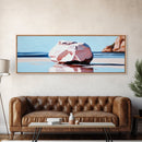 Beach Rock, Coastal Scene, Serene Landscape, Framed Canvas Print, Minimalist Wall Art, Modern Decor, Ocean Wall Art, Office Art