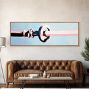 Sailboat Knot, Nautical Theme, Ocean Life, Framed Canvas Print, Coastal Home Decor, Minimalist Seaside Art, Beach House Wall Art