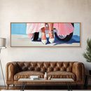 High Heels, Pink Dress, Feminine Aesthetic, Fashion Wall Art, Chic Home Decor, Canvas Print, Dressing Room Decor, Modern Style